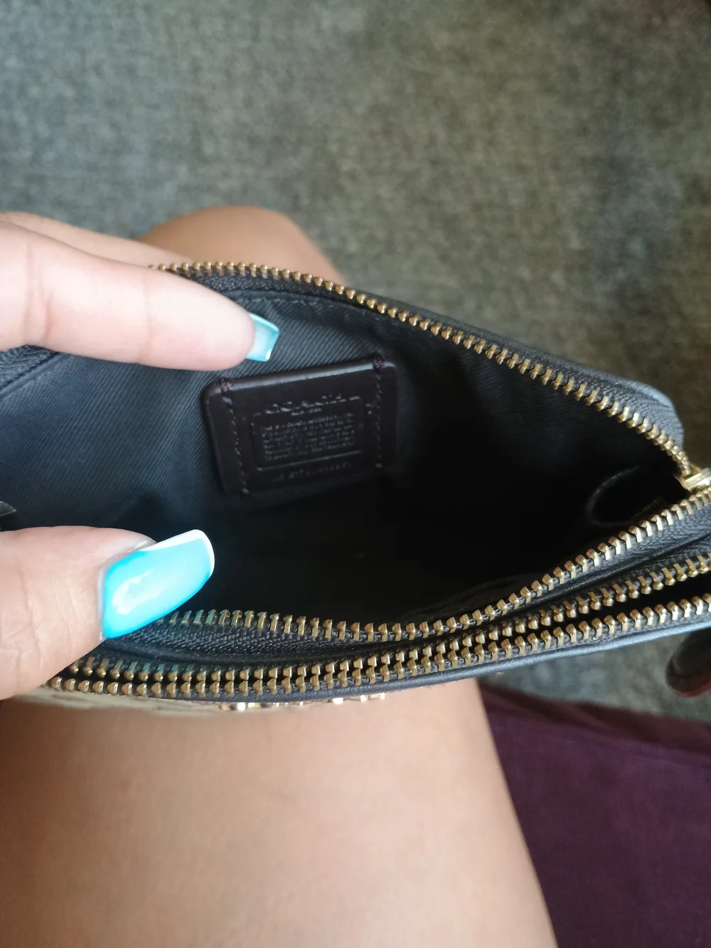 Coach zip pouch